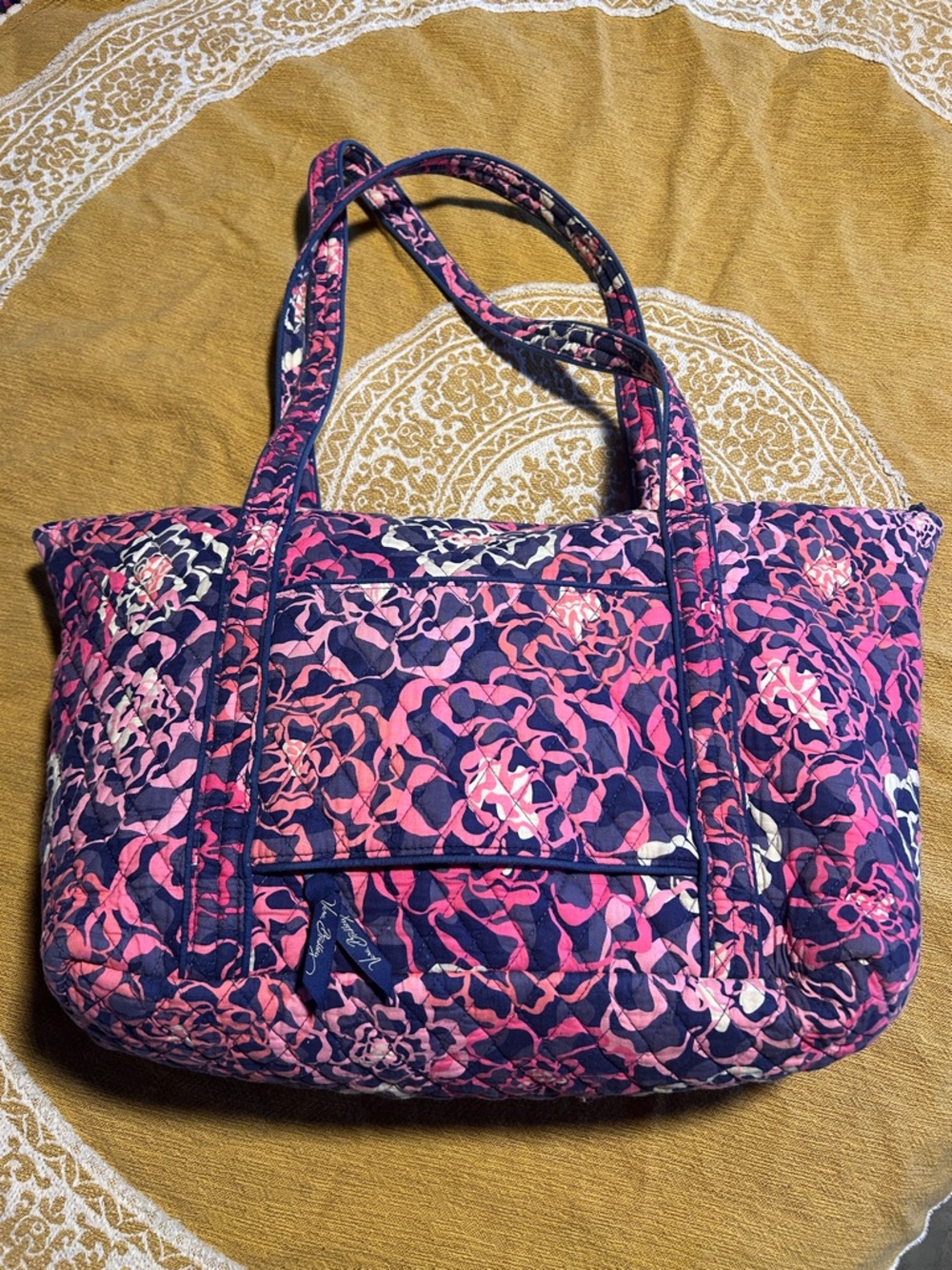 Vera Bradley Katalina Pink Quilted Travel Tote - Picture 2 of 11